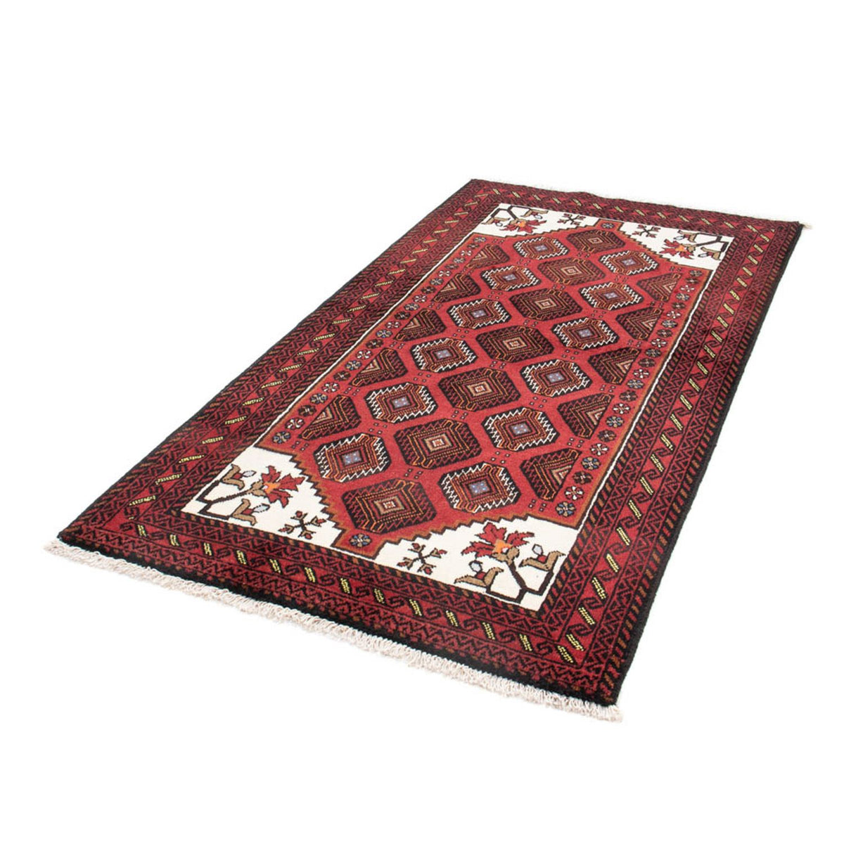 Tapis de couloir Tapis Belutsch - 194 x 102 cm - rouge