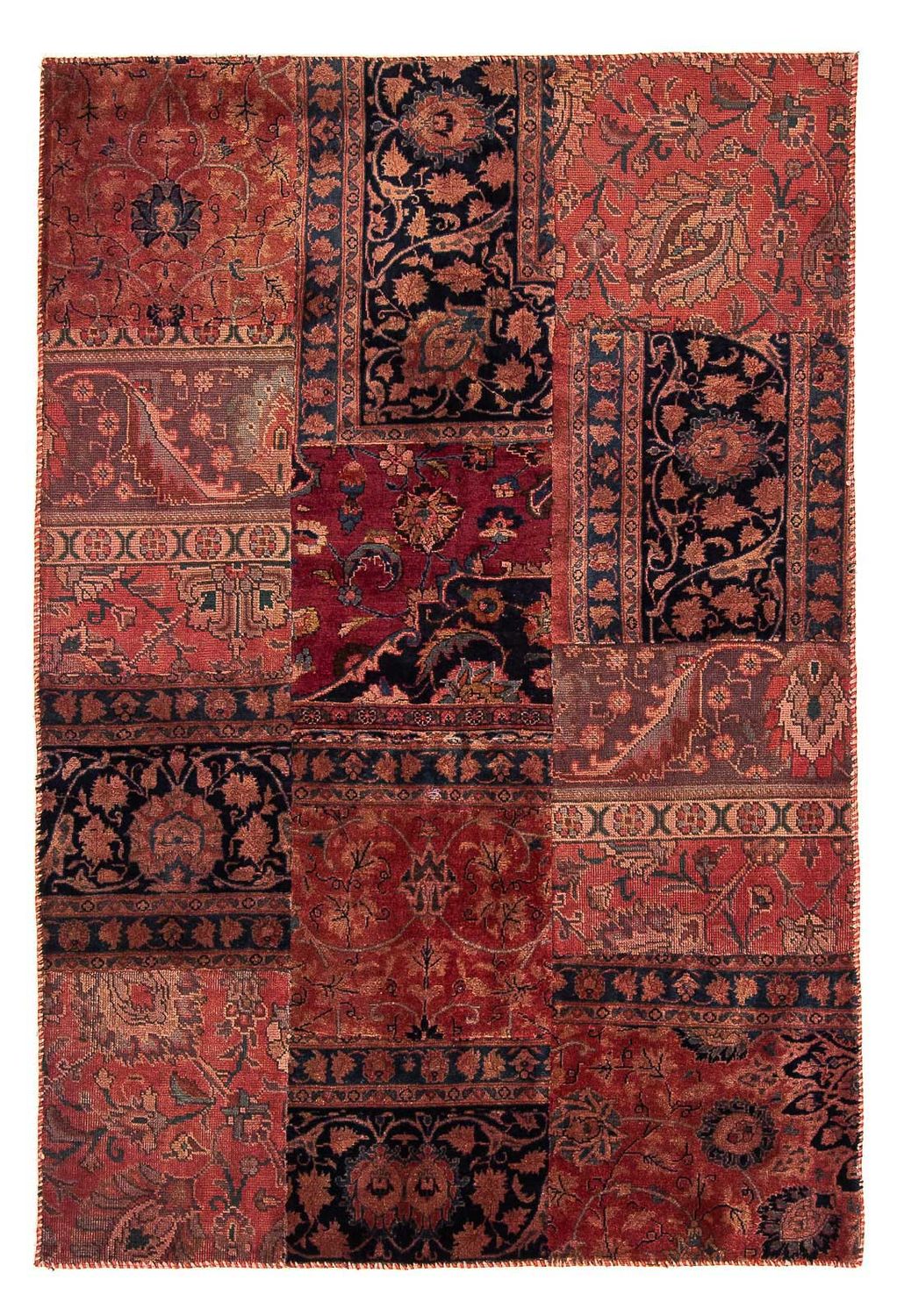 Tapis patchwork - 207 x 135 cm - multicolore