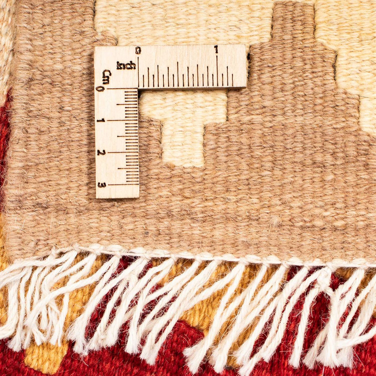 Tapis Kelim - Oriental - 252 x 178 cm - rouge foncé