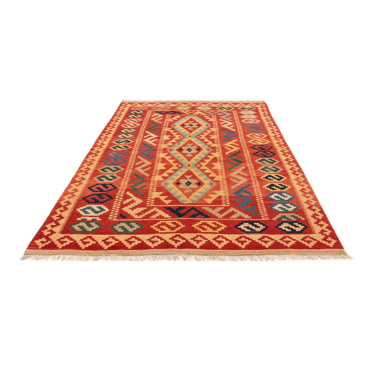 Tapis Kelim - Oriental - 245 x 174 cm - rouge