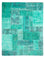 Tapis patchwork - 297 x 231 cm - turquoise