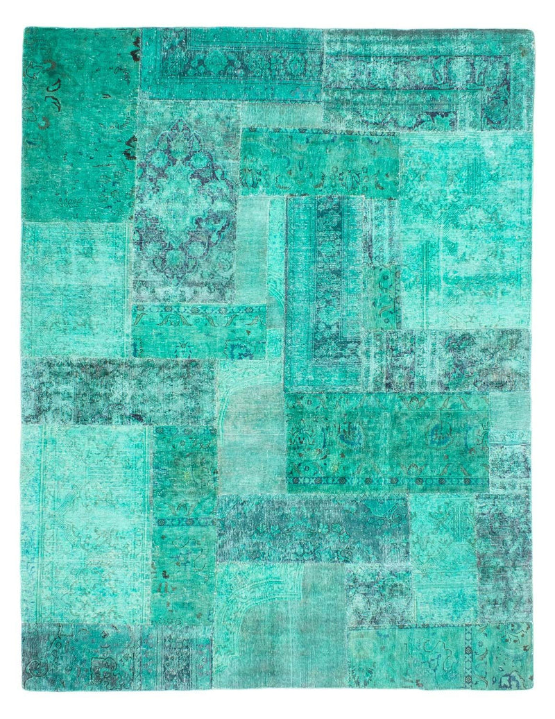 Tapis patchwork - 297 x 231 cm - turquoise