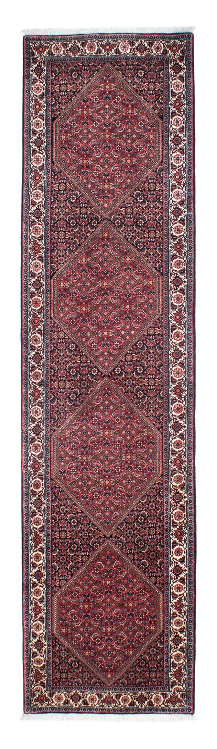 Tapis de couloir Tapis persan - Bidjar - 308 x 78 cm - rouge clair