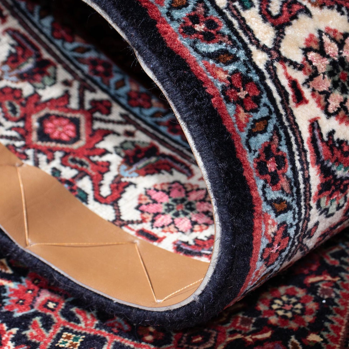 Tapis de couloir Tapis persan - Bidjar - 308 x 78 cm - rouge clair