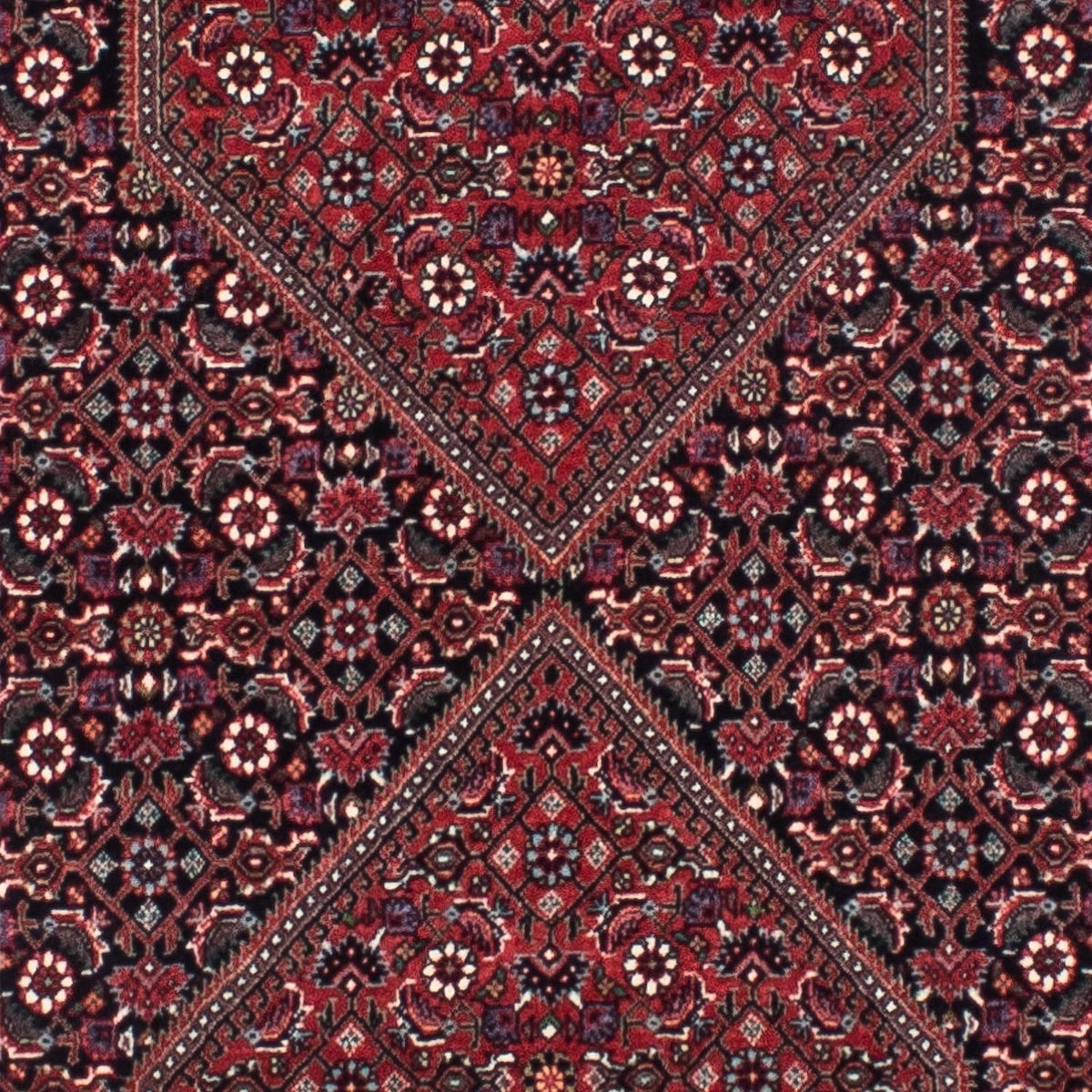 Tapis de couloir Tapis persan - Bidjar - 300 x 83 cm - rouge foncé