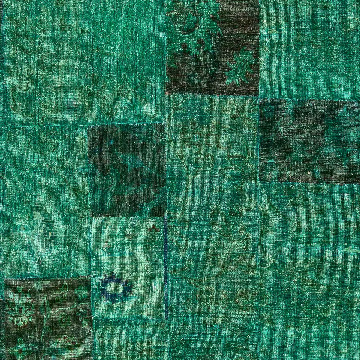 Tapis patchwork - 237 x 156 cm - vert