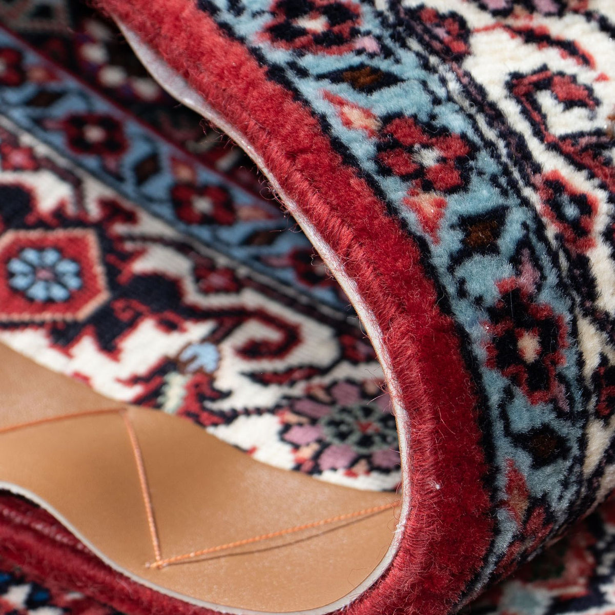 Tapis de couloir Tapis persan - Bidjar - 200 x 75 cm - rouge clair