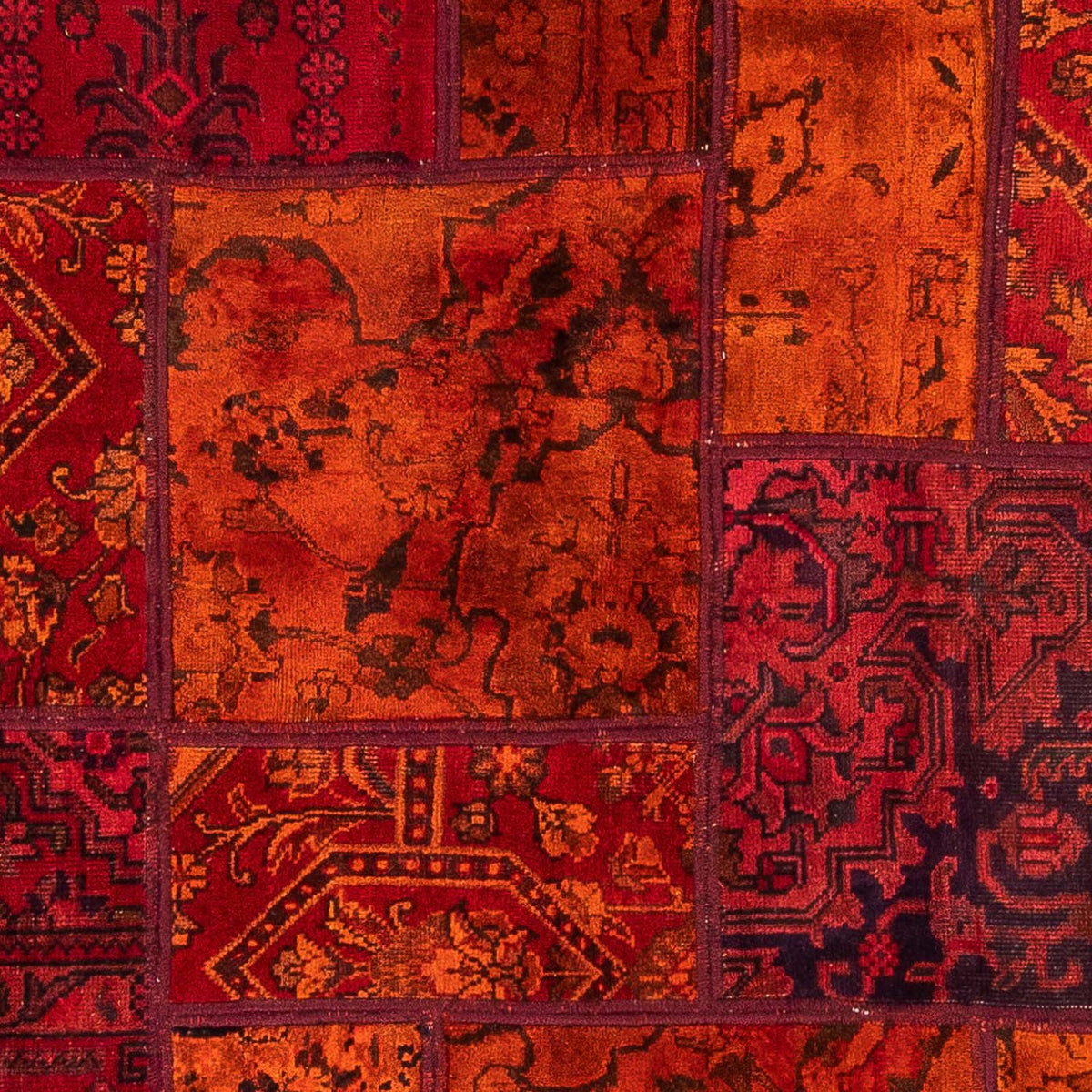 Tapis patchwork - 194 x 140 cm - multicolore