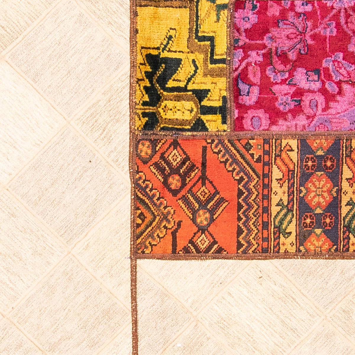 Tapis patchwork - 249 x 194 cm - multicolore