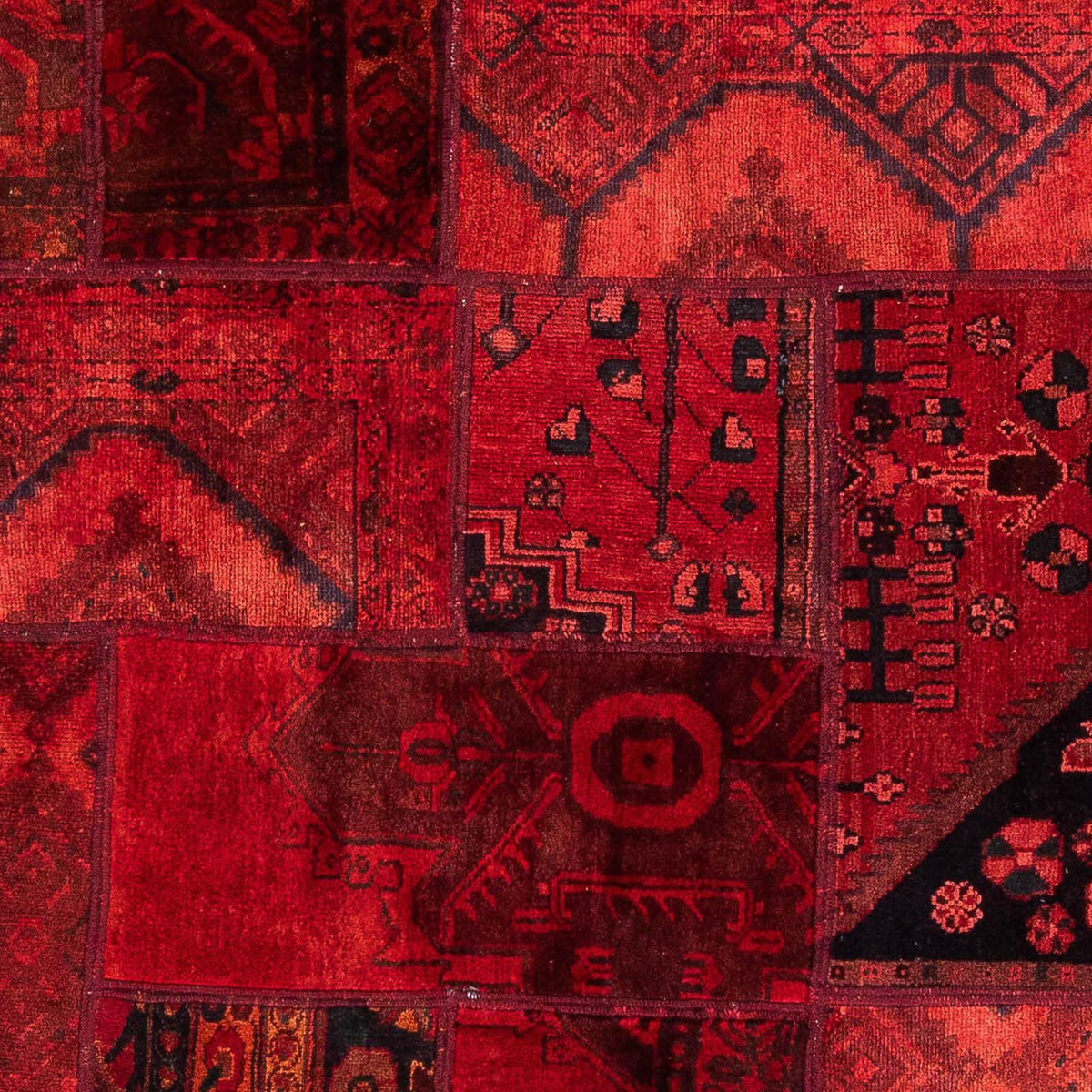 Tapis patchwork - 208 x 148 cm - multicolore