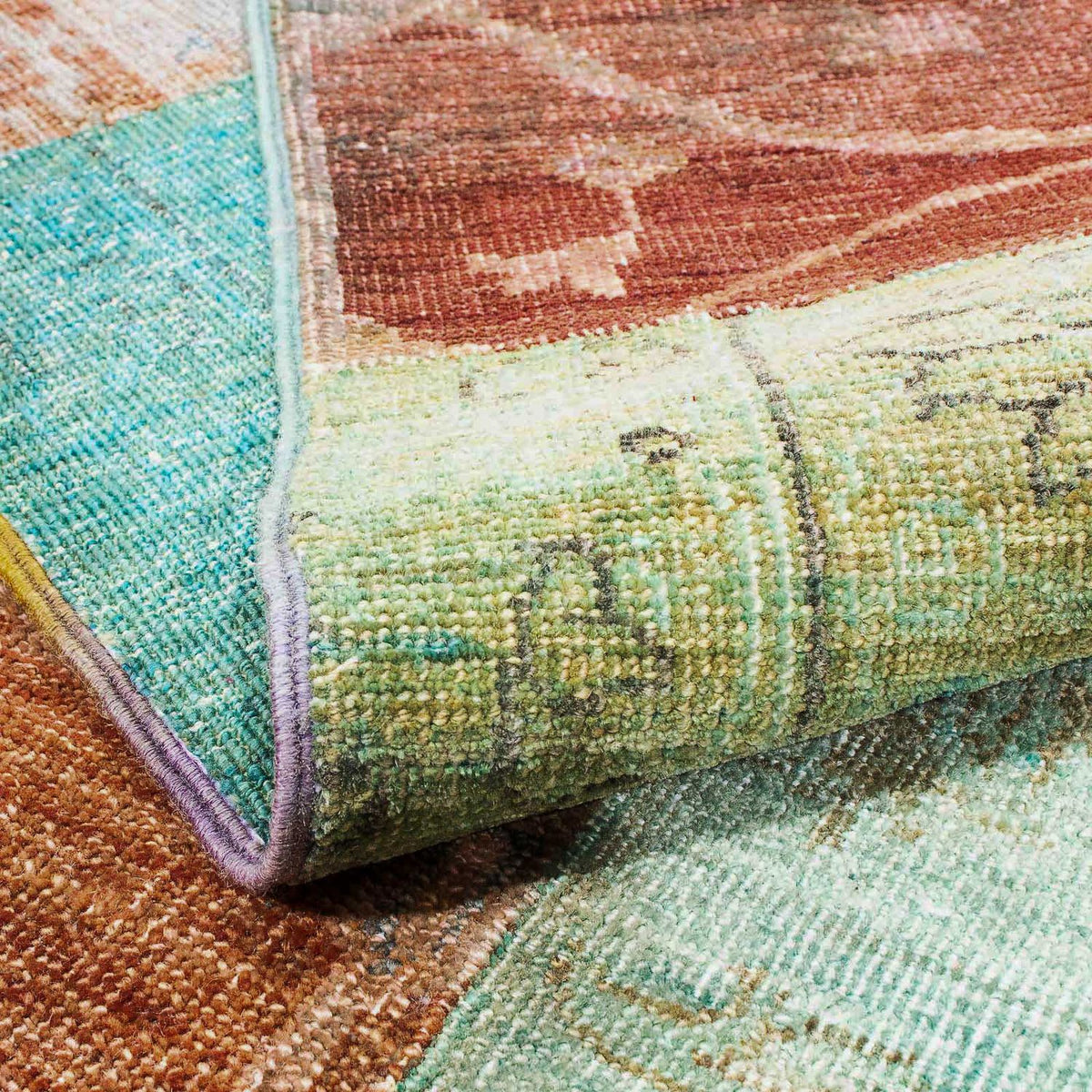 Tapis patchwork - 223 x 150 cm - multicolore