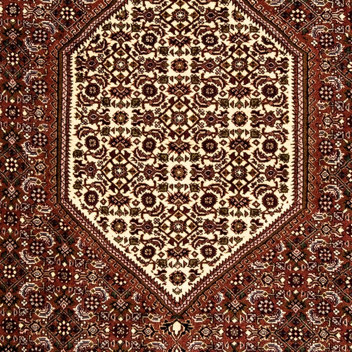 Tapis de couloir Tapis persan - Bidjar - 273 x 87 cm - rouge foncé