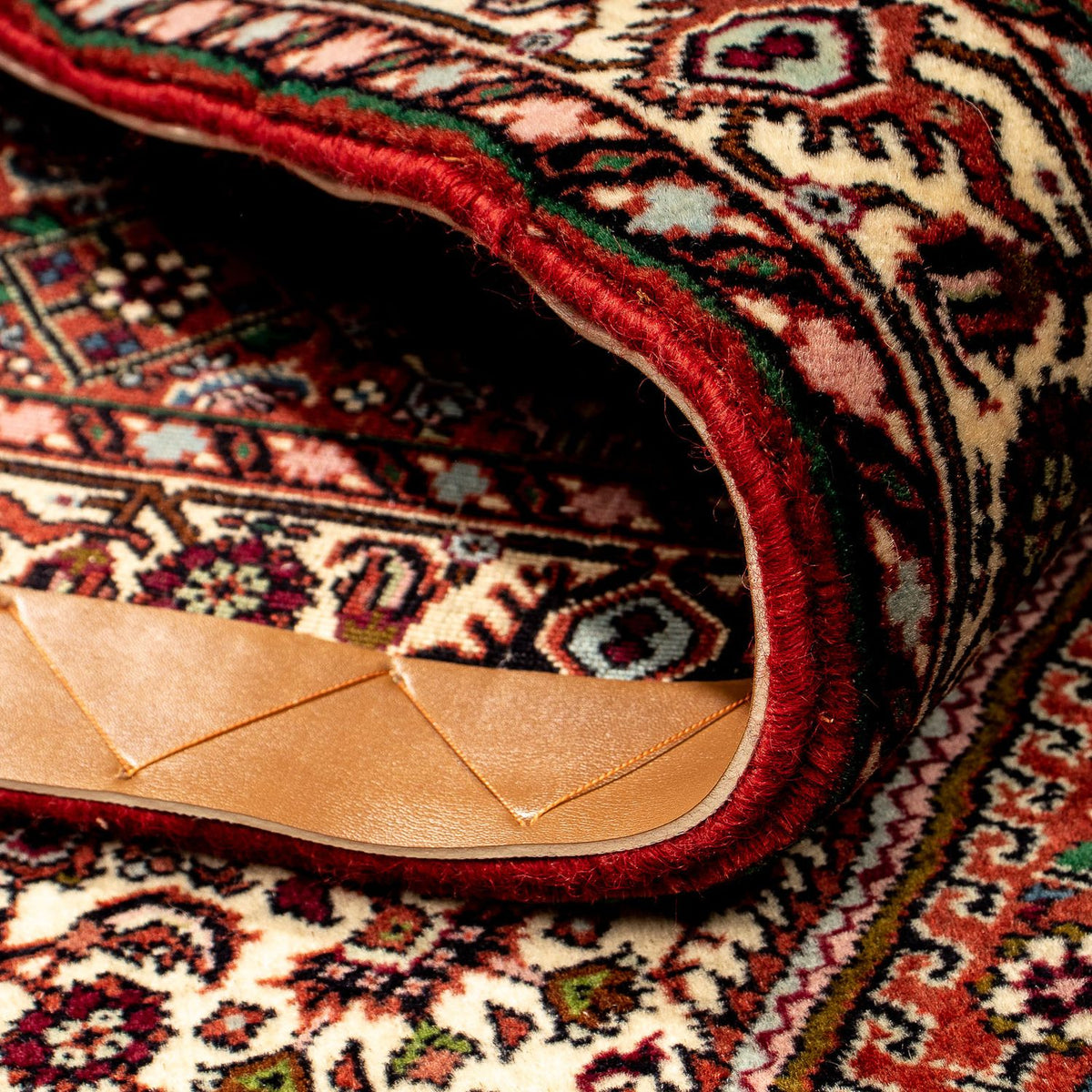 Tapis de couloir Tapis persan - Bidjar - 273 x 87 cm - rouge foncé