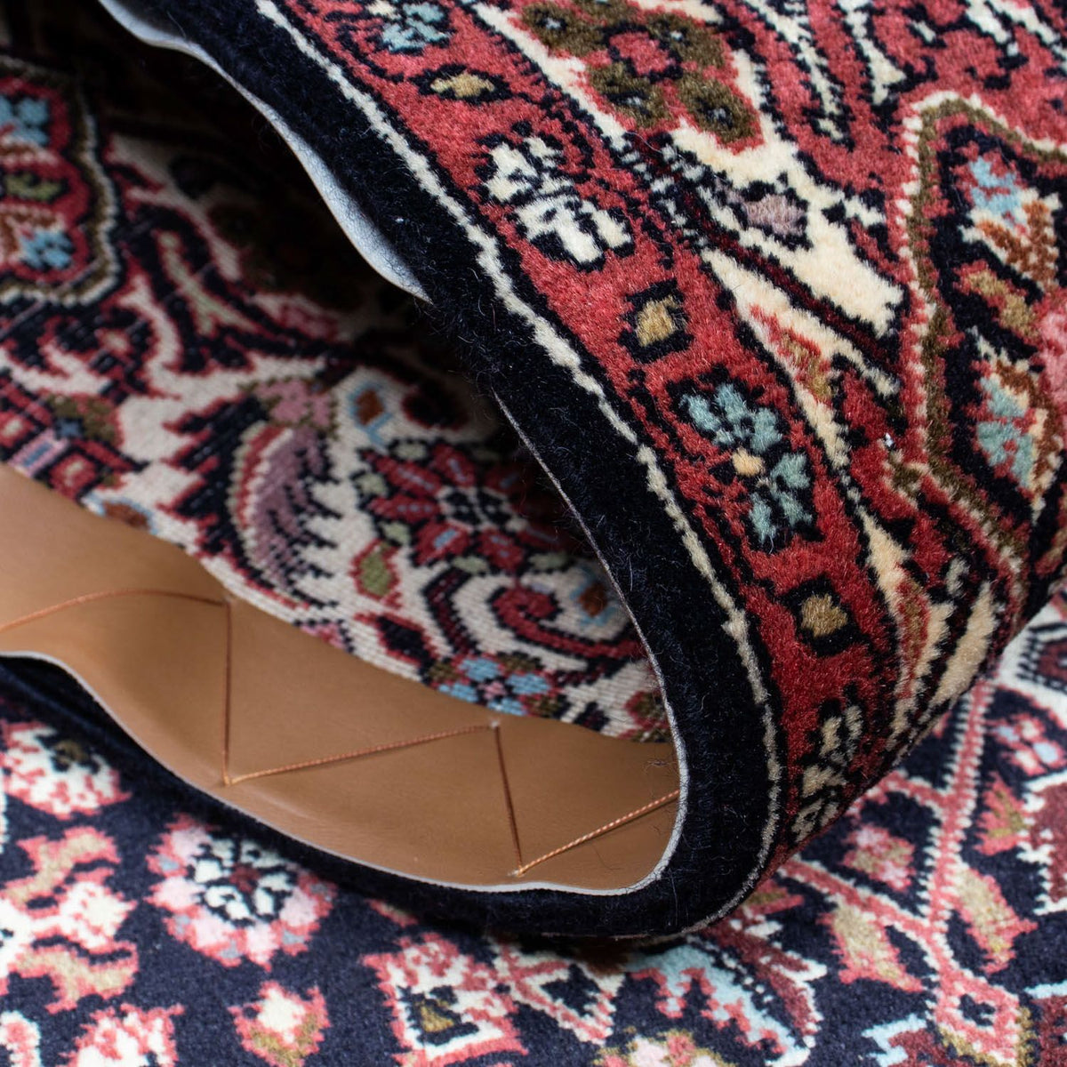 Tapis persan - Bidjar - 225 x 140 cm - bleu foncé