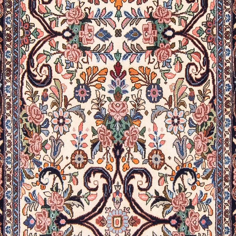 Tapis de couloir Tapis persan - Bidjar - 400 x 91 cm - beige