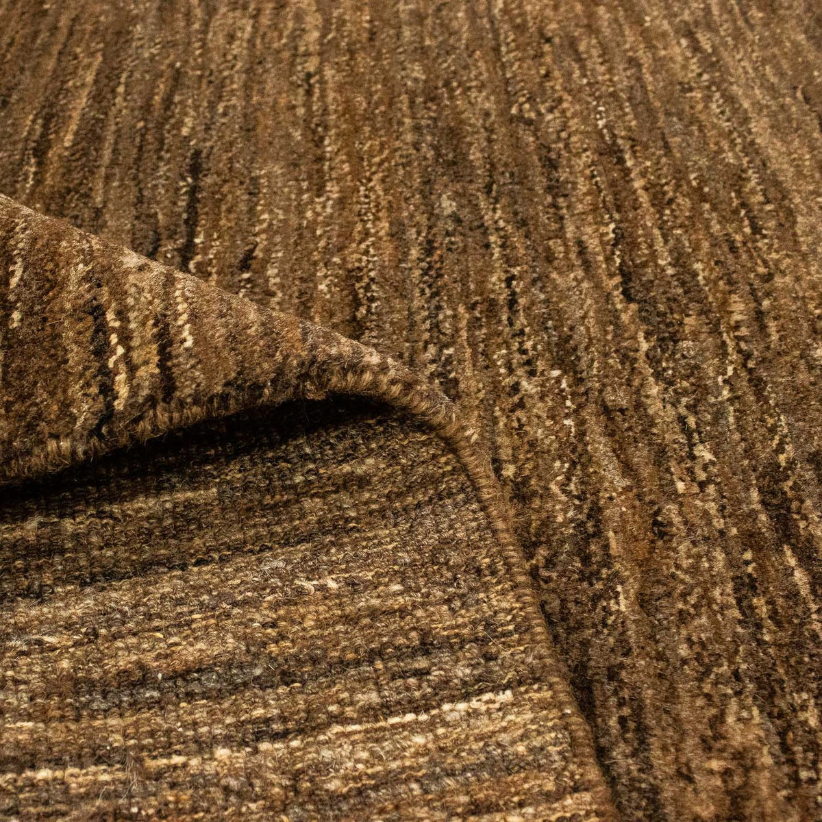 Tapis Gabbeh - Indus - 166 x 94 cm - marron foncé