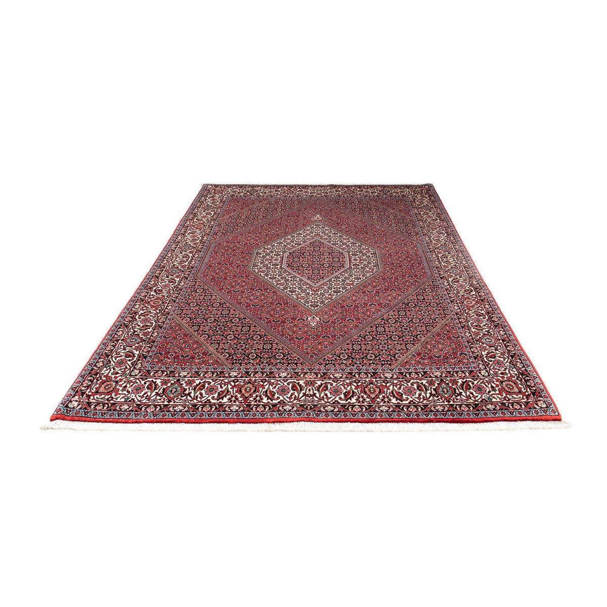 Tapis persan - Bidjar - 241 x 172 cm - rouge foncé