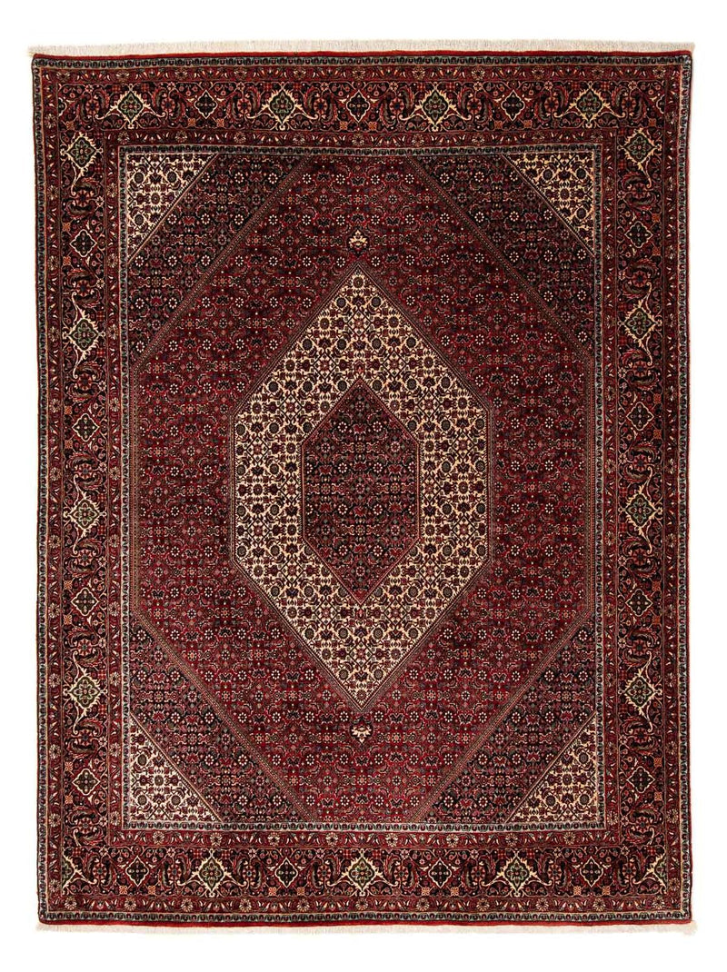 Tapis persan - Bidjar - 251 x 201 cm - rouge foncé