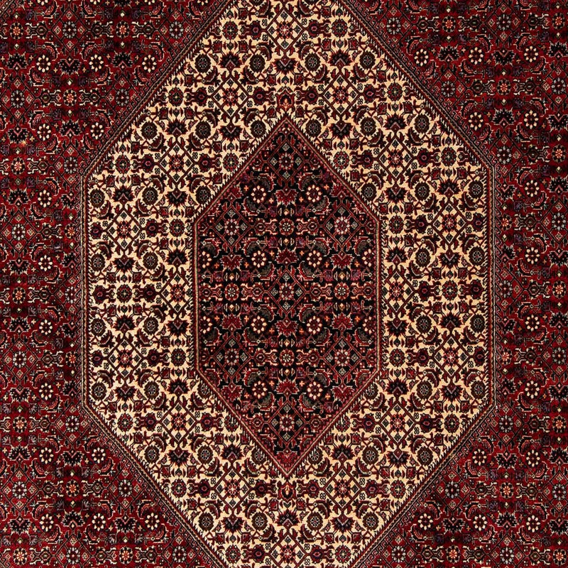 Tapis persan - Bidjar - 251 x 201 cm - rouge foncé