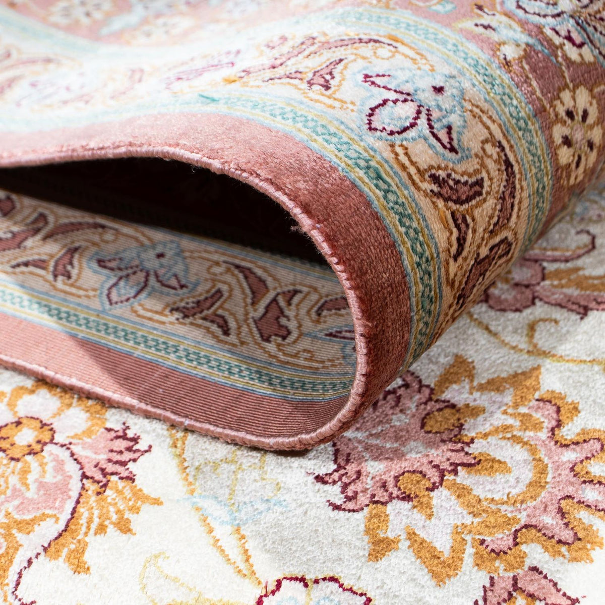 Tapis persan - Ghom - 240 x 160 cm - beige