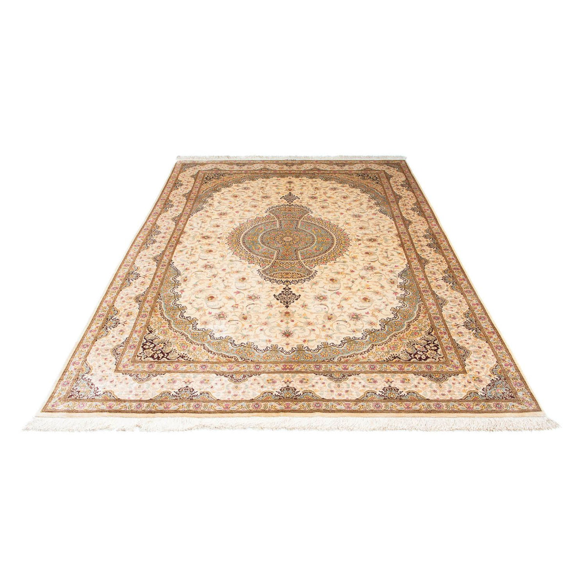 Tapis persan - Ghom - 235 x 157 cm - beige