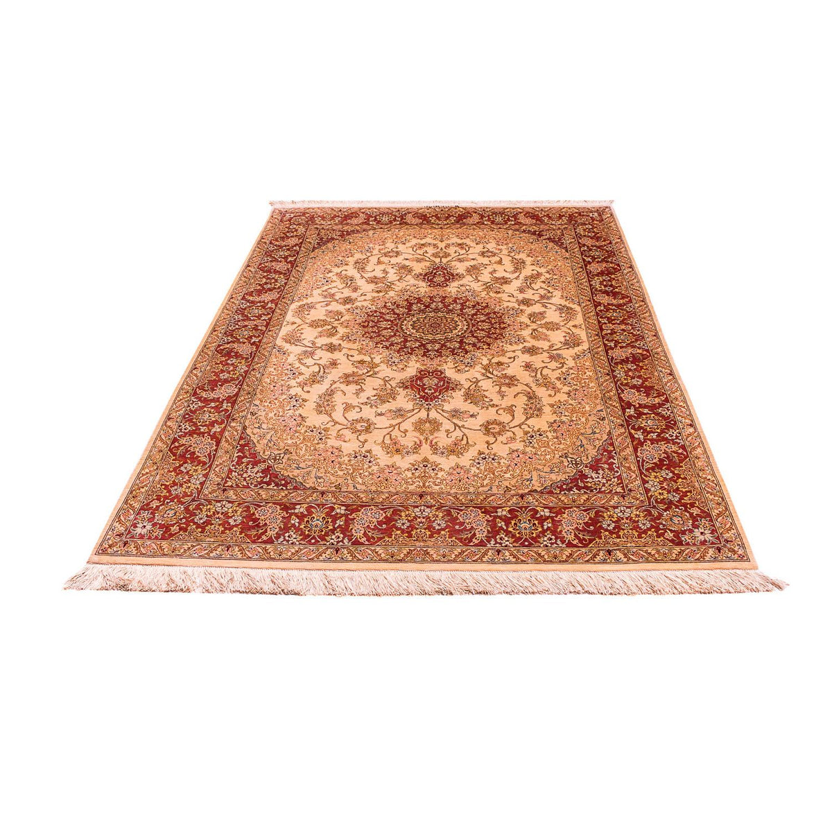 Tapis en soie - Ghom soie - Premium - 210 x 130 cm - beige