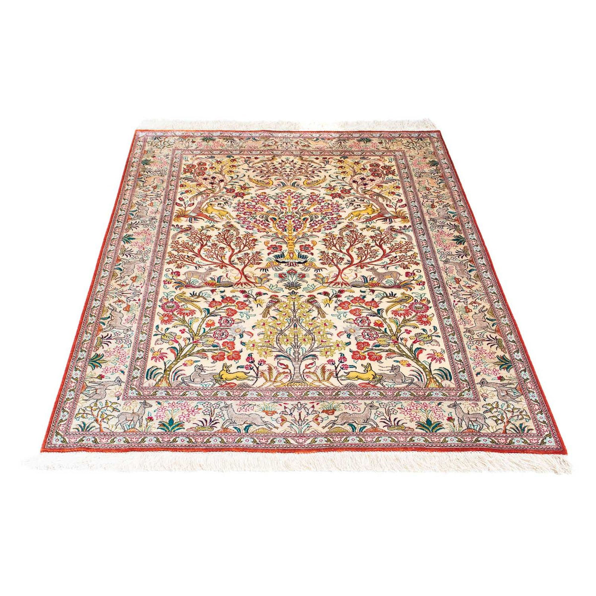 Tapis persan - Ghom - 148 x 100 cm - beige