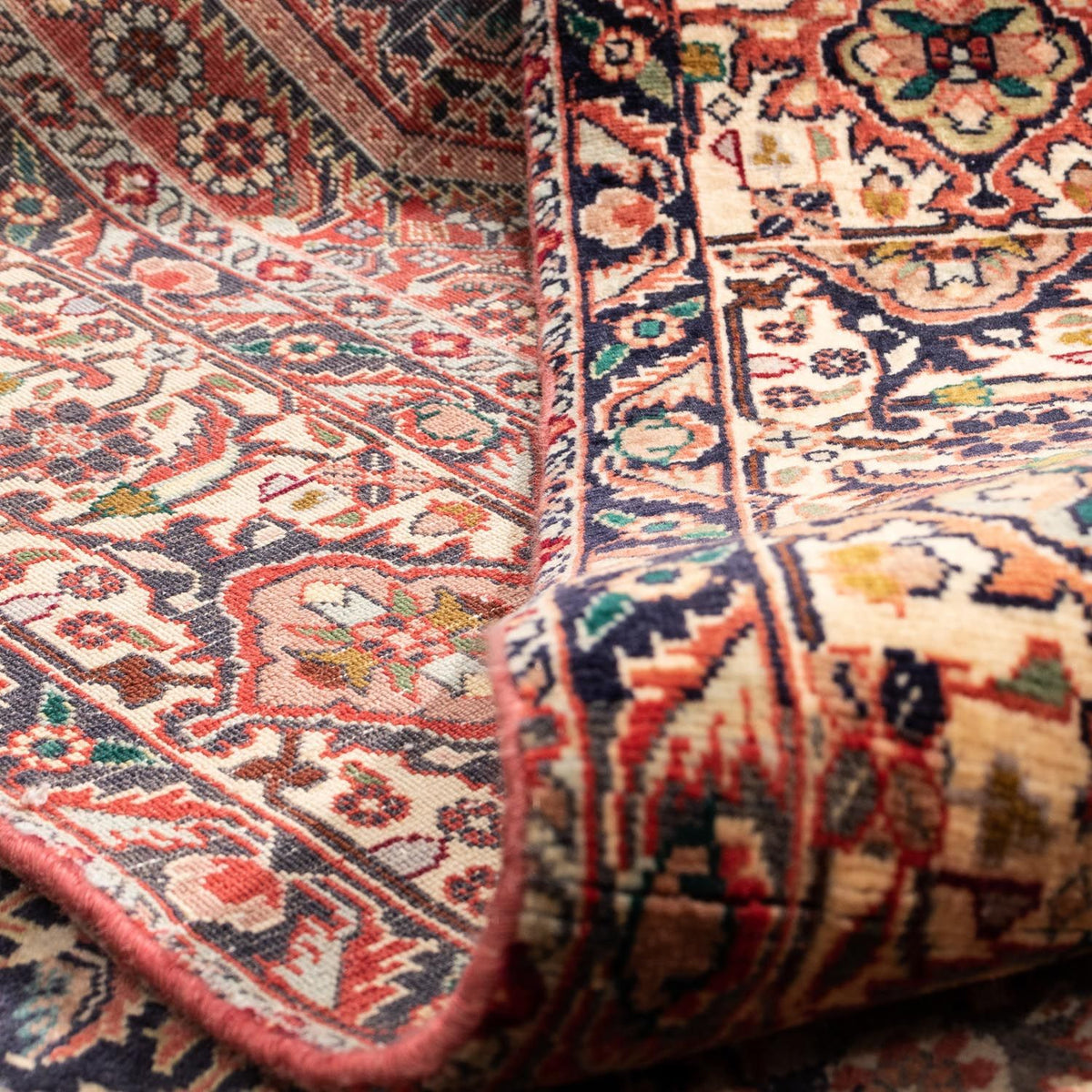 Tapis persan - Bidjar carré - 208 x 198 cm - rouge