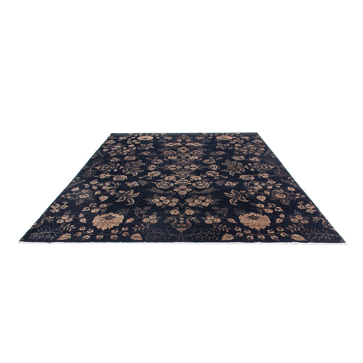 Tapis oriental - 300 x 246 cm - bleu foncé