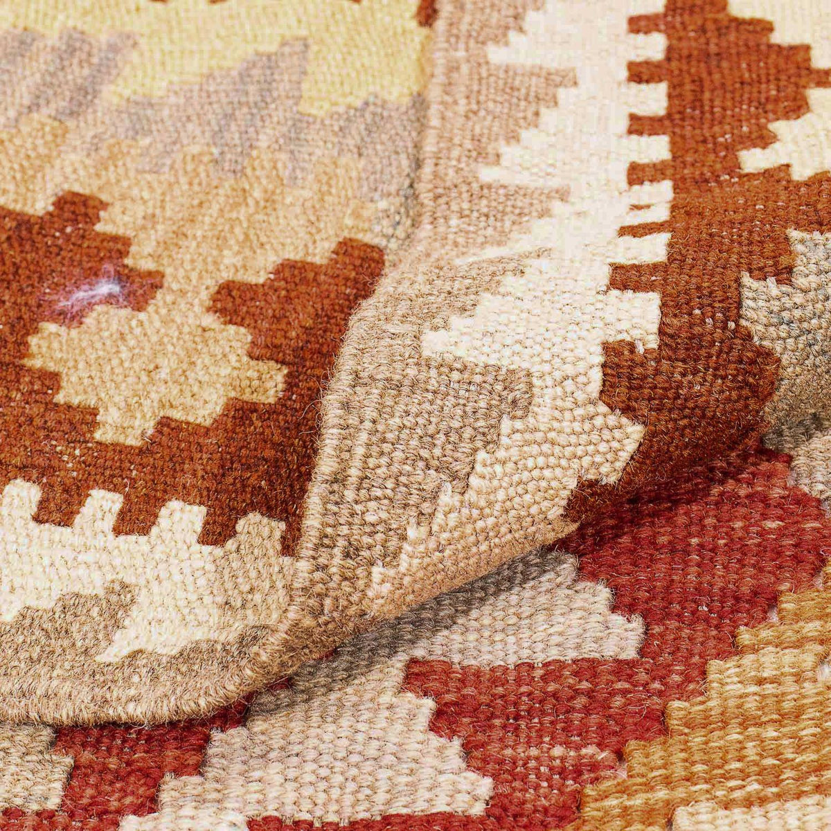 Tapis Kelim - Splash - 297 x 200 cm - marron clair