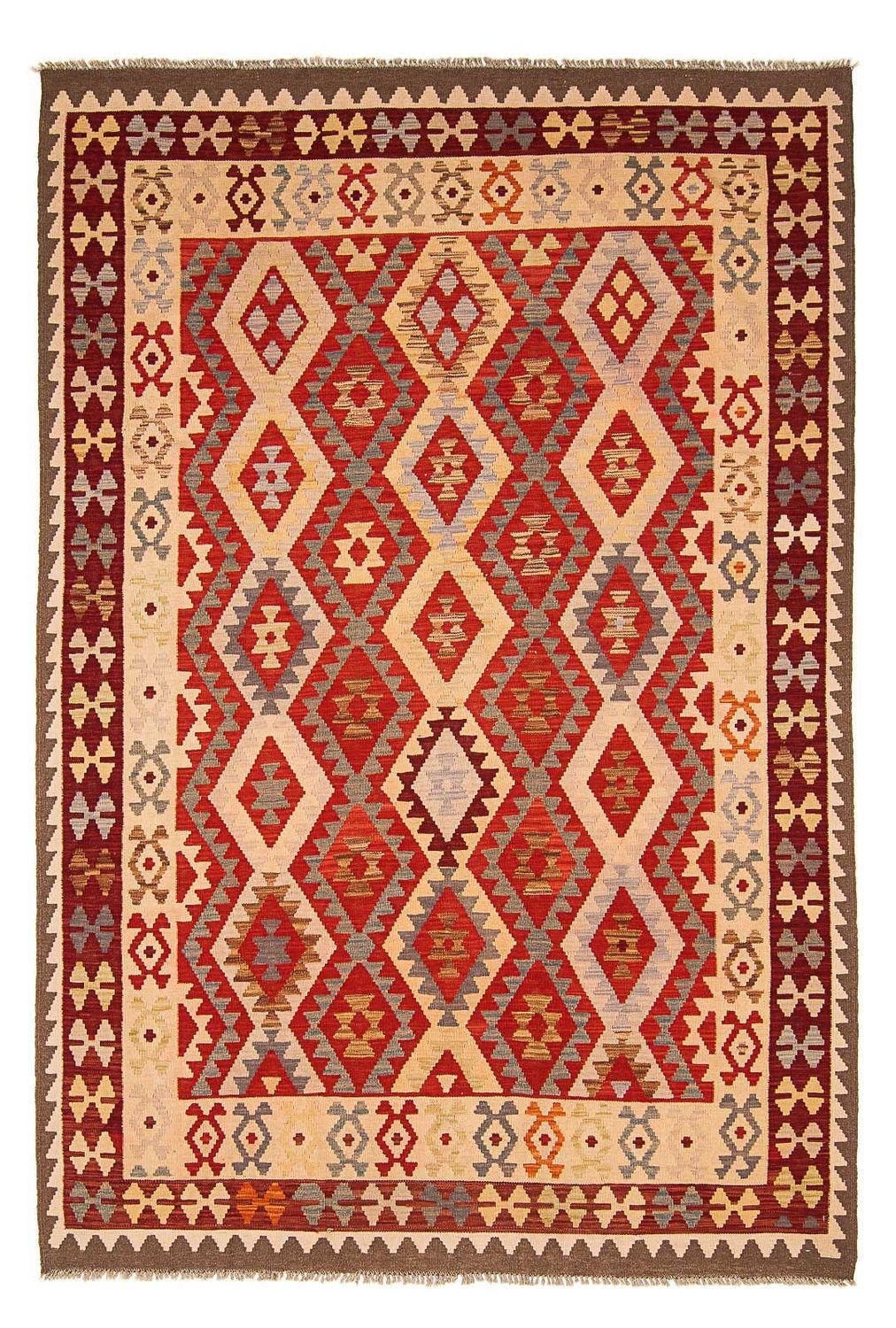 Tapis Kelim - Splash - 290 x 211 cm - multicolore
