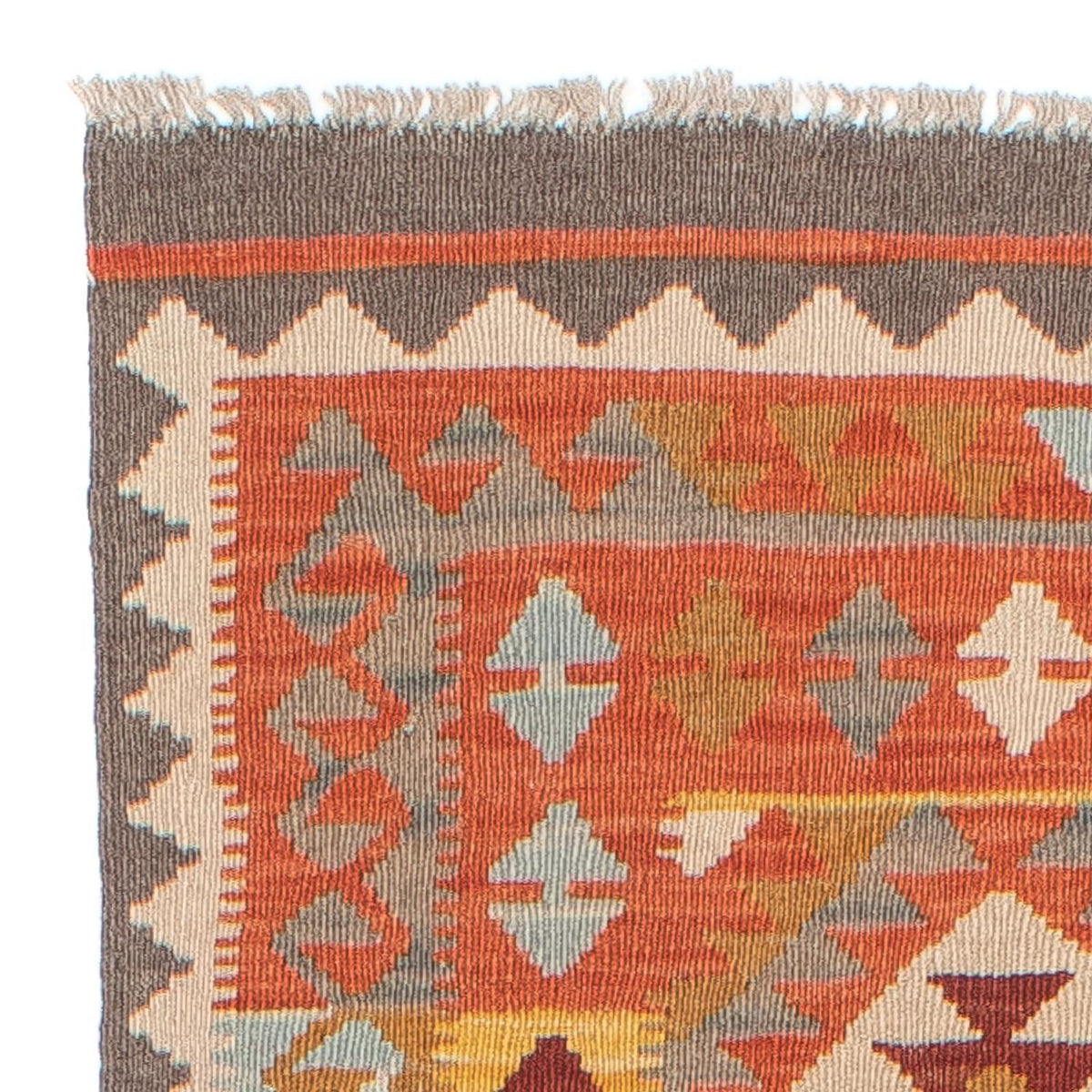 Tapis de couloir Tapis Kelim - Splash - 296 x 76 cm - rouge clair