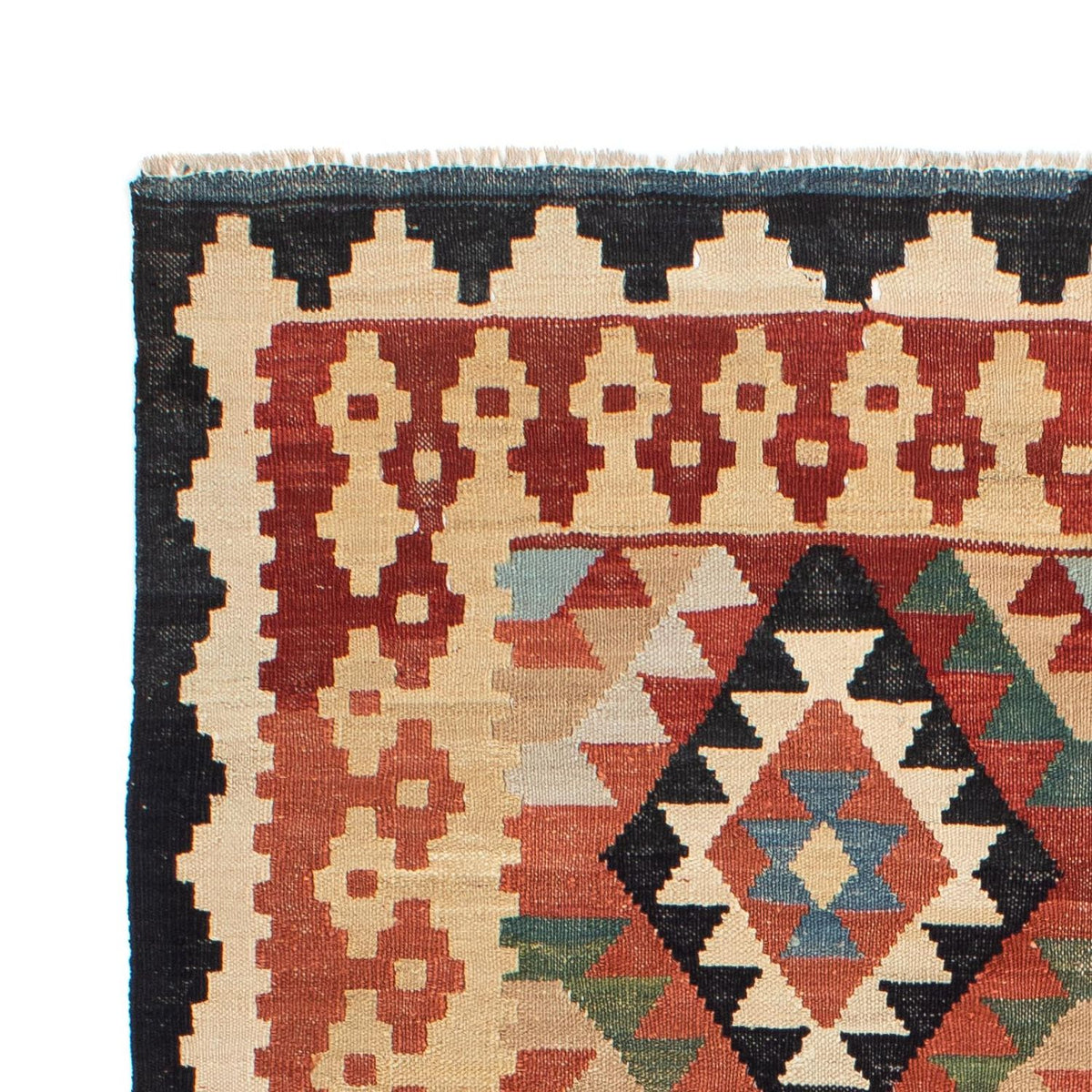 Tapis Kelim - Splash - 202 x 155 cm - multicolore