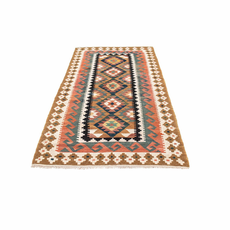 Tapis de couloir Tapis Kelim - Oriental - 200 x 101 cm - marron clair