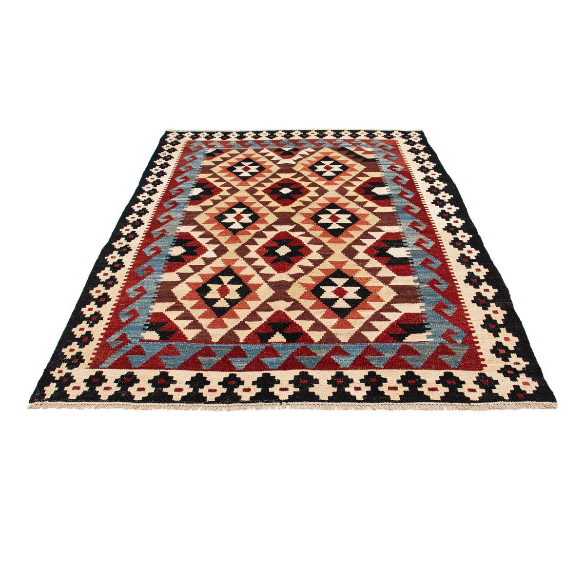 Tapis Kelim - Splash - 215 x 153 cm - multicolore