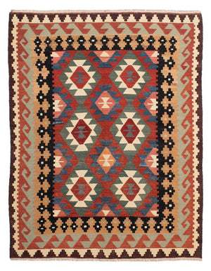 Tapis Kelim - Splash - 207 x 155 cm - multicolore
