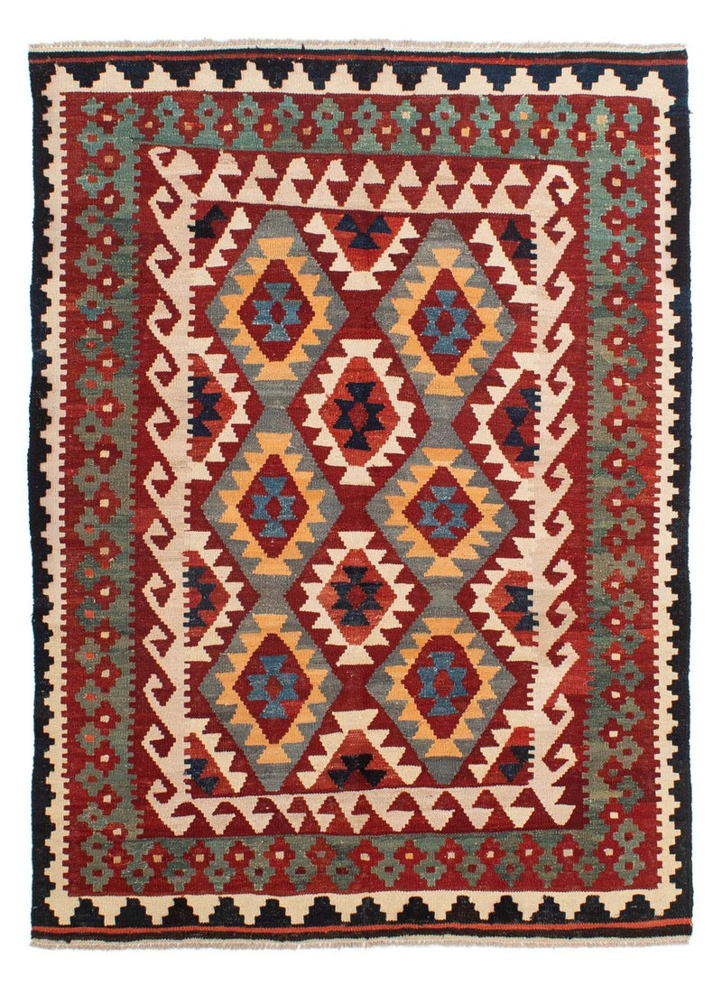 Tapis Kelim - Splash - 203 x 147 cm - multicolore