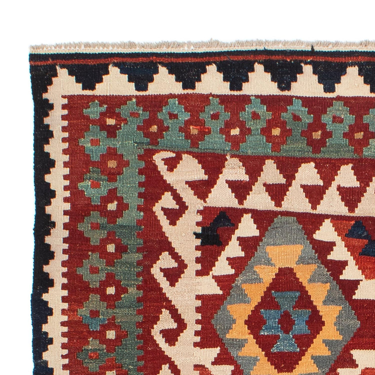 Tapis Kelim - Splash - 203 x 147 cm - multicolore