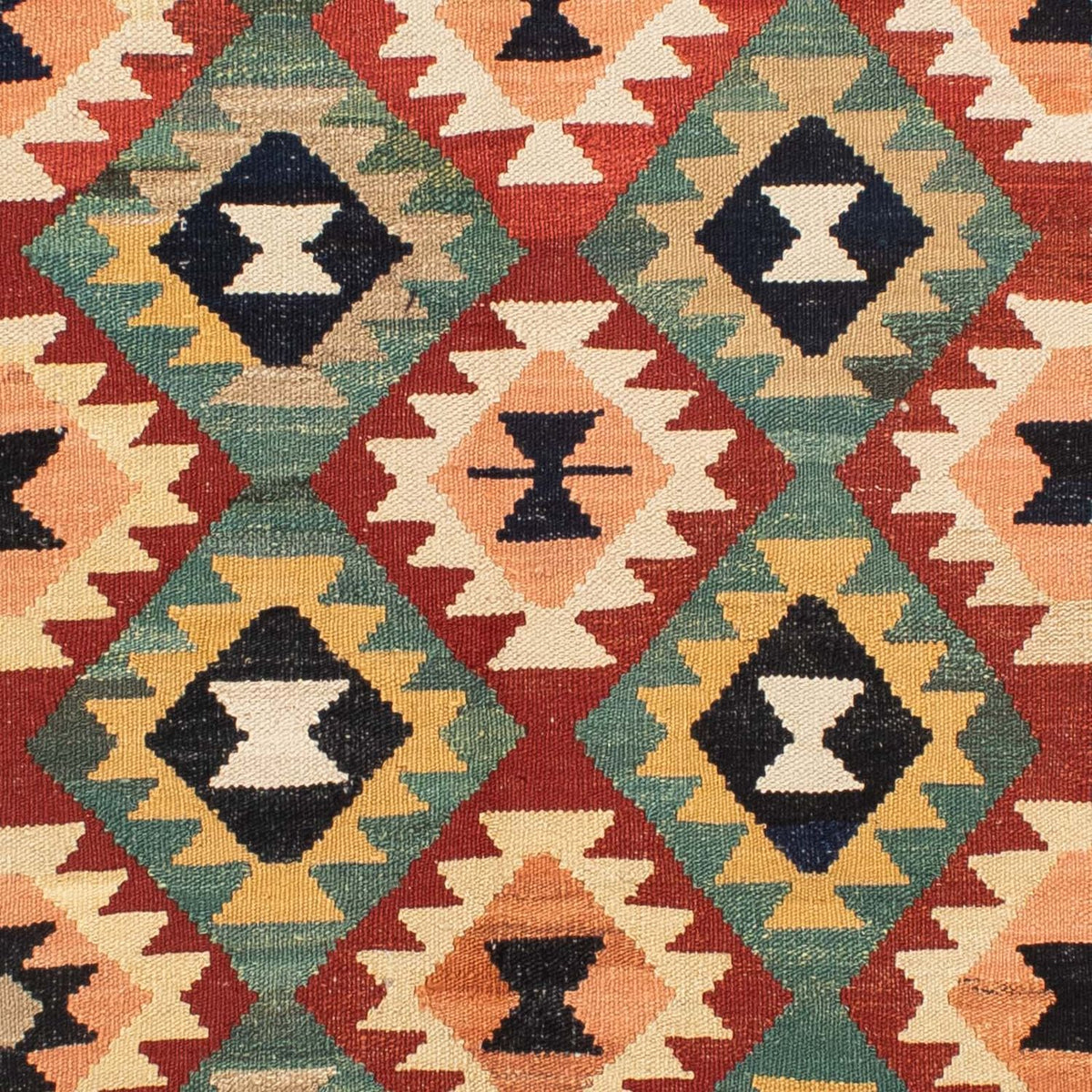 Tapis Kelim - Splash - 189 x 152 cm - multicolore