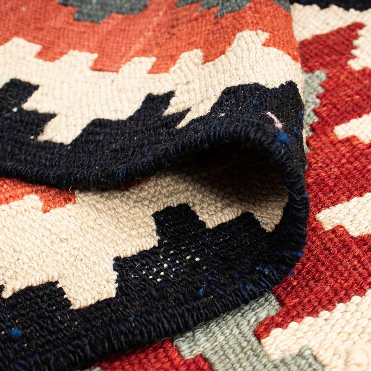 Tapis Kelim - Splash - 207 x 132 cm - multicolore