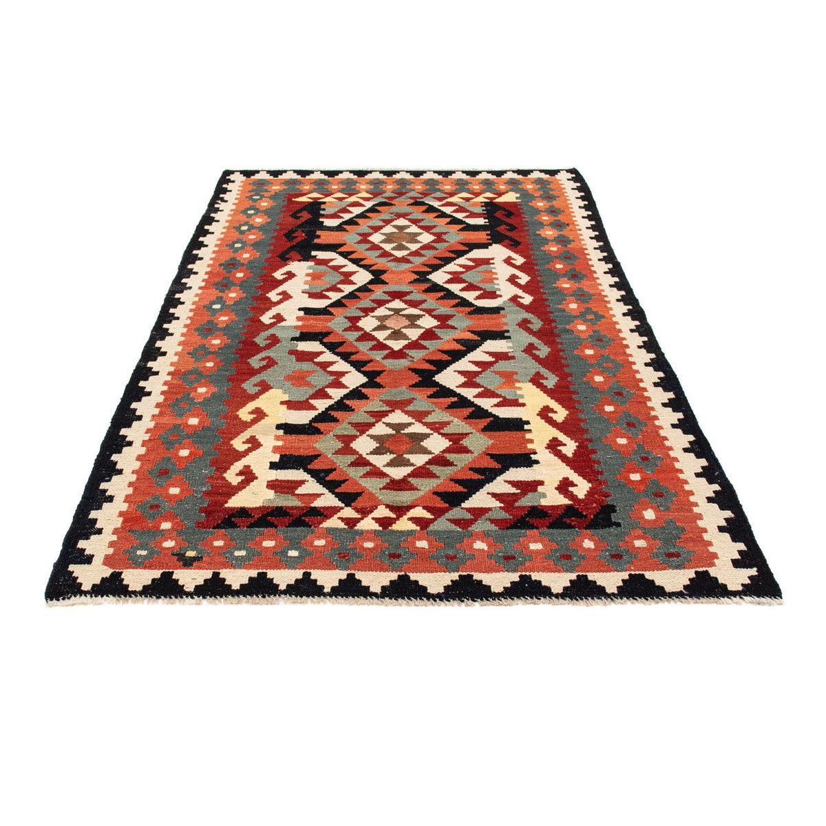 Tapis Kelim - Splash - 207 x 132 cm - multicolore