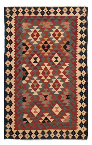 Tapis Kelim - Splash - 207 x 146 cm - multicolore