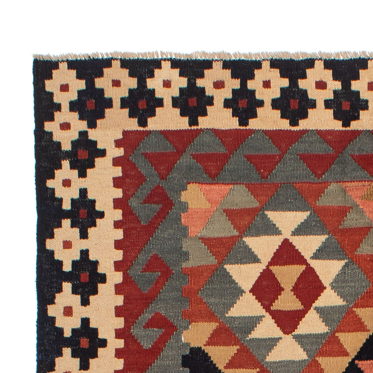 Tapis Kelim - Splash - 207 x 146 cm - multicolore