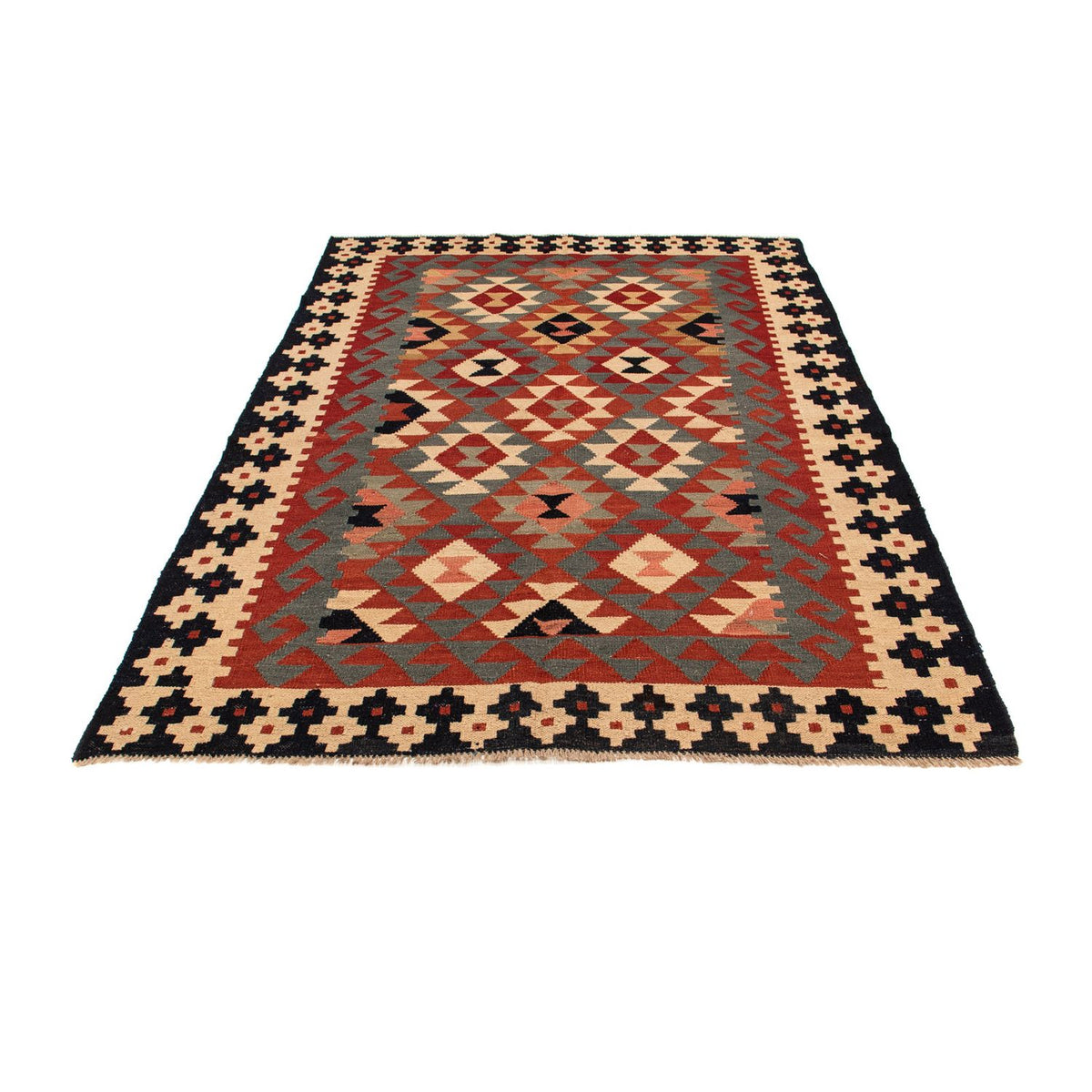 Tapis Kelim - Splash - 207 x 146 cm - multicolore