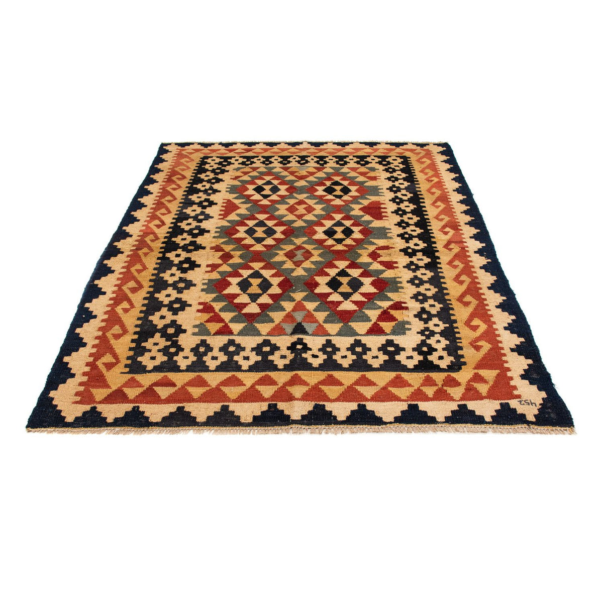 Tapis Kelim - Splash - 200 x 146 cm - multicolore
