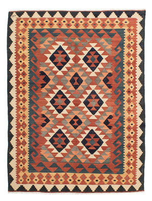 Tapis Kelim - Splash - 205 x 158 cm - multicolore