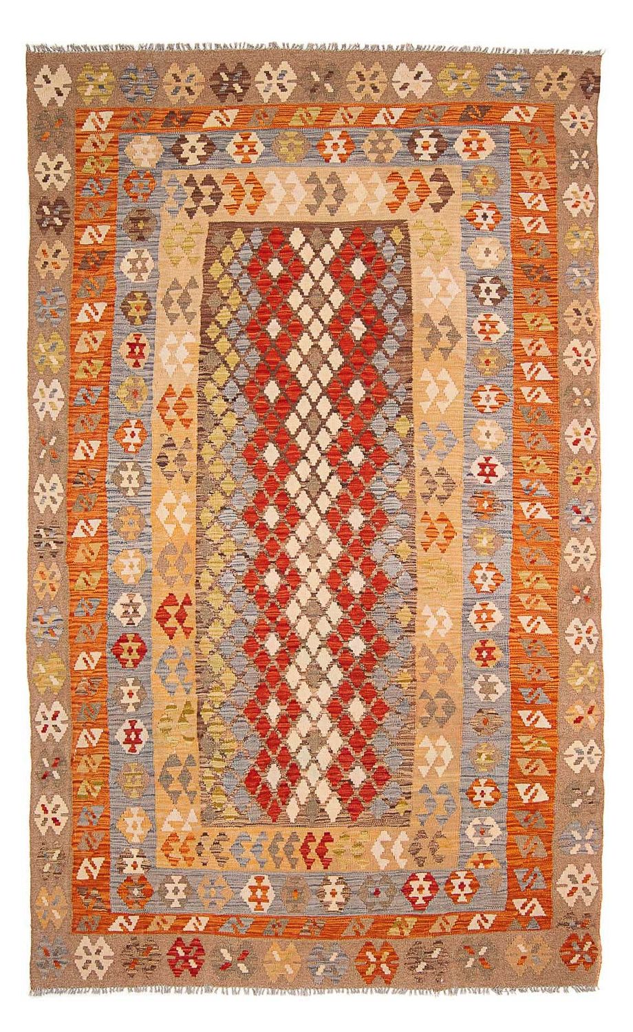 Tapis Kelim - Splash - 309 x 200 cm - multicolore