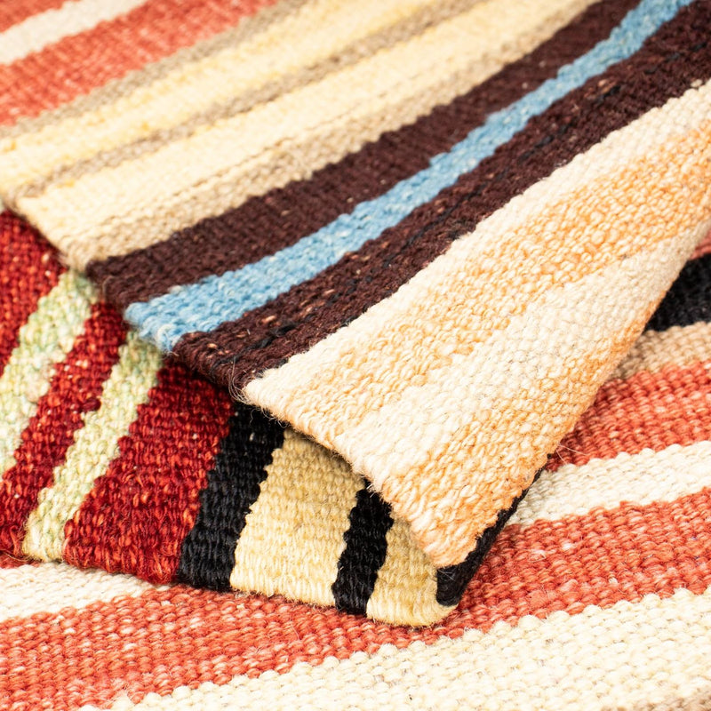 Tapis Kelim - Splash - 199 x 156 cm - multicolore