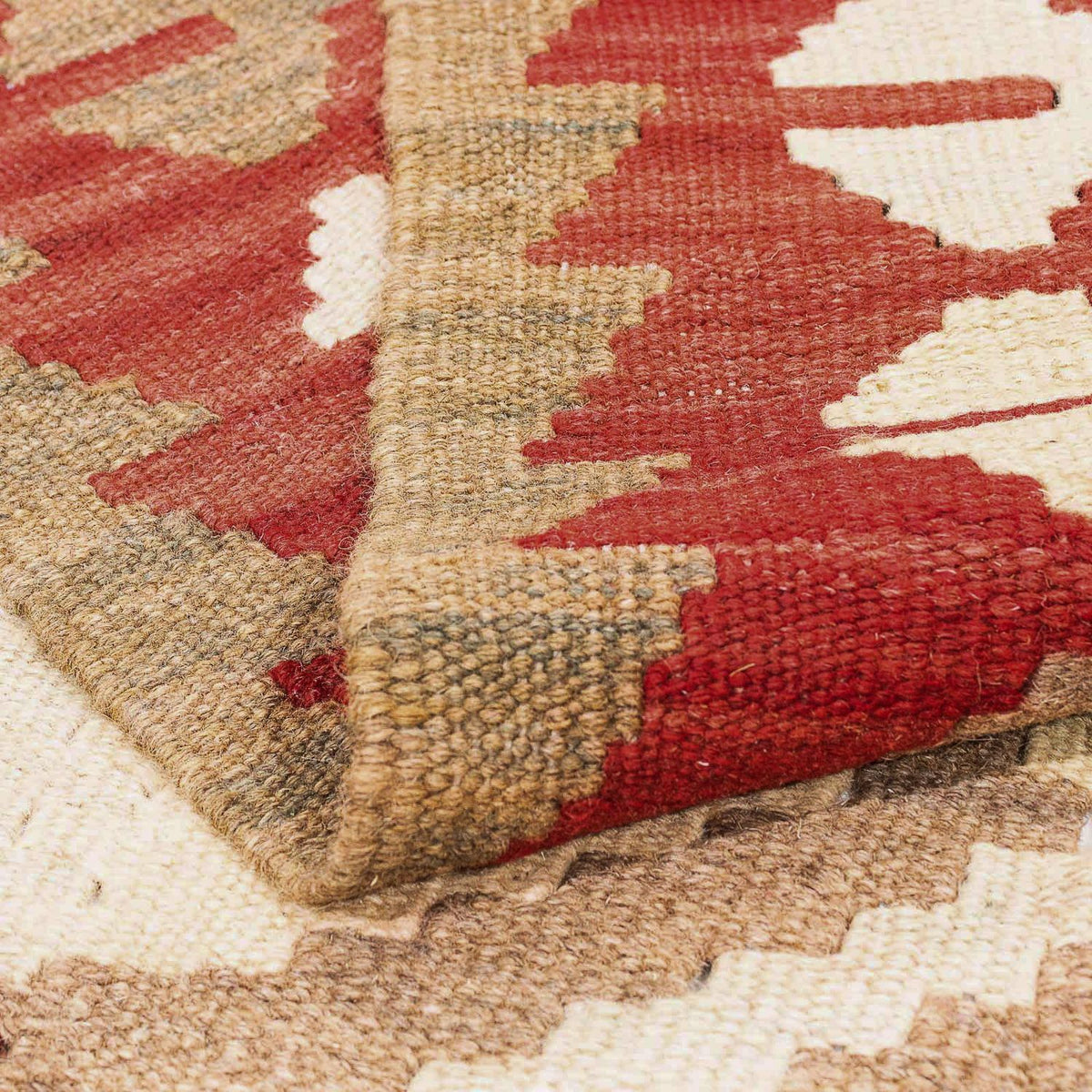 Tapis Kelim - Splash - 290 x 193 cm - beige
