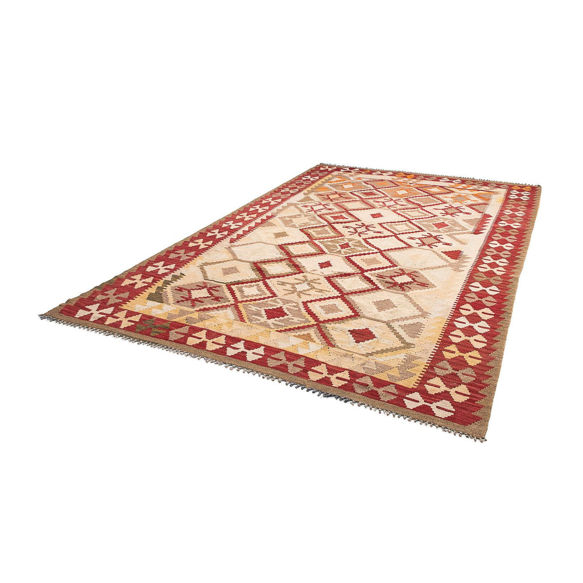 Tapis Kelim - Splash - 290 x 193 cm - beige